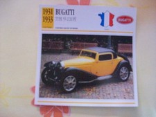 CARTE FICHE BUGATTI TYPE 55