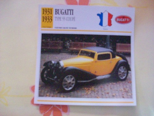 Carte fiche bugatti type - carte,