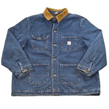 VTG Pointer Brand Denim Blanket Lined Barn Chore Jacket Coat Mens 2XL Corduroy