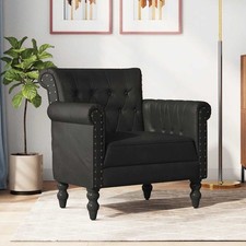 Fauteuil Noir Cuir de Chèvre