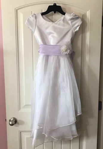 Flower girl dress white - flower,