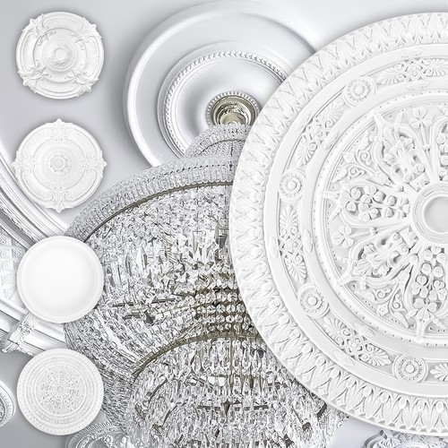 Rosace plafond hexim - rosace, de