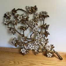 Vintagw Burwood Syroco Dogwood Tree Branch Hollywood Regency 22”x33” Wall Decor