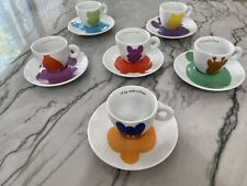 Rosenthal Illy Collection 2001 Jeff Koons Complete Espresso Set 6 Cups & Saucers