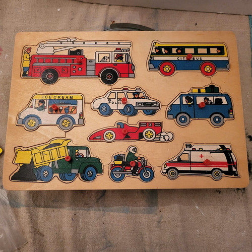 Puzzle bois éducatif - puzzle, en