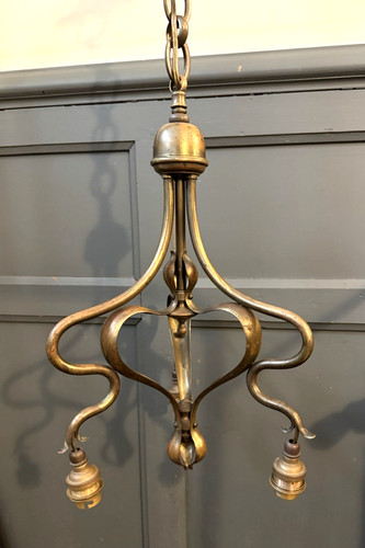 Lustre art nouveau chandelier - art,