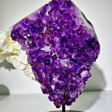 6.58LB Top Brazilian amethyst spiritual restoration for large teeth crystal bloc