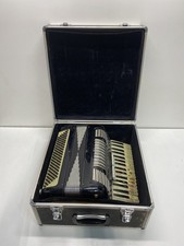 Italo American Black Accordion Vintage Hard Case Musical Instrument