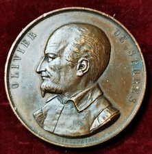 MEDAILLE CUIVRE ♦ Comice Agricole de l'Arr. de ROUEN ♦ OLIVIER DE SERRES