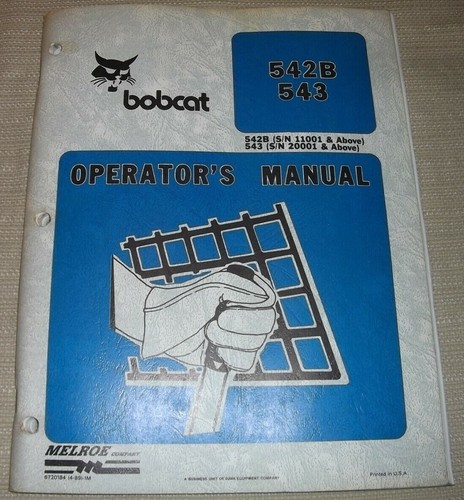Bobcat 542b 543 manuel - 542b,