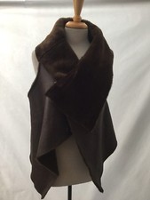 Elizabeth & James - Women’s Brown Vest - Leather, Silk & Cuir - Size Small! Nice