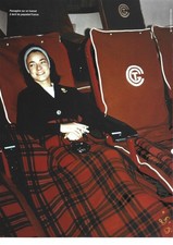 PAQUEBOT FRANCE / Passagère sur un transat / FICHE PHOTO