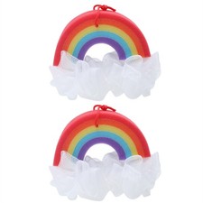  2pcs bulles formant des outils d'épuisement arc-en-ciel peau de bain peau