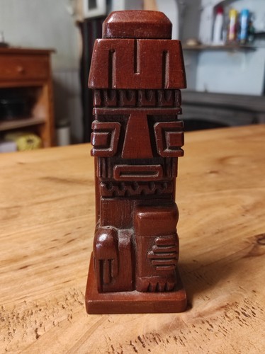 Statue figurine totem bois - figurine,