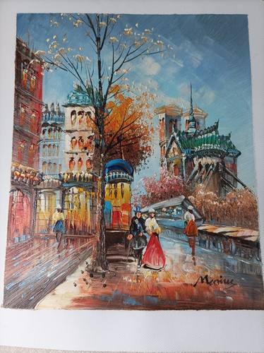 Peinture huile sur toile paris - huile,