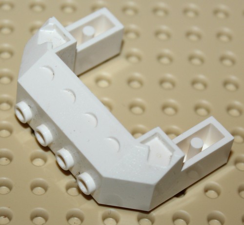 Lego white train front sloping - white,