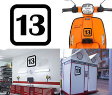 Numéro 13, Autocollant Vinyle