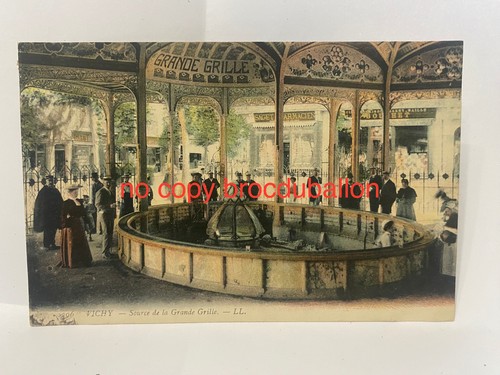 Old postcard vichy source - postcard, of