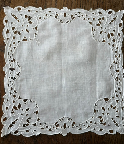 Dentelle ancienne mouchoir - ancienne,