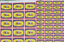 GRANDE PLANCHE d'étiquettes  de boîtes allumettes, 1978, LE CAVALIER, cheval