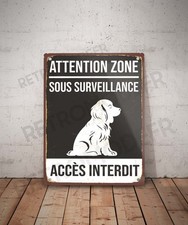 Plaque métal vintage Accès