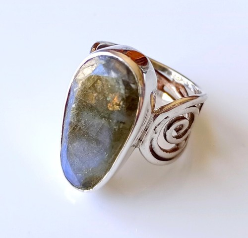 Bague labradorite taille 54 - en,