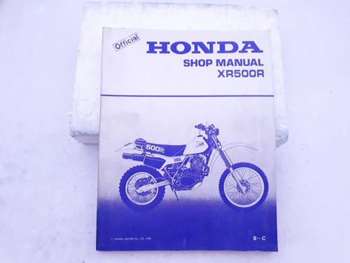 Manuel atelier honda - honda, xr500