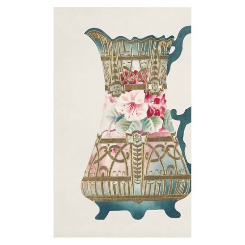 Affiche vintage vase floral - affiche,