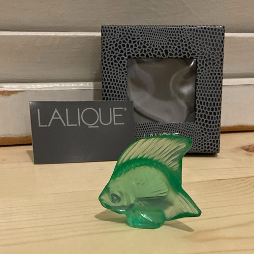Lalique cachet poisson menthe - lalique,