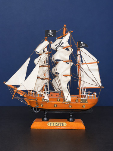 Bateau pirate décoratif bois - bateau,