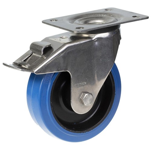 Roulette pivotante avec - , frein