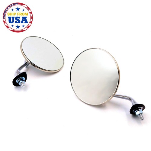 Pair chrome door mirror - door, lh/rh