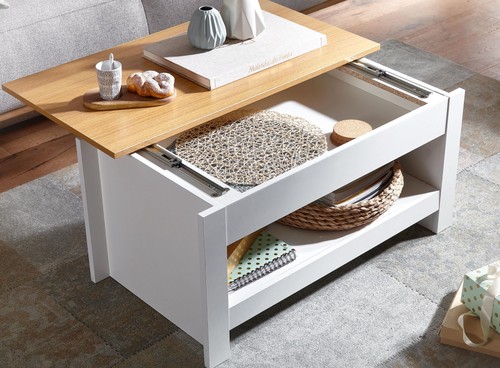 Finebuy blanc table - blanc, /