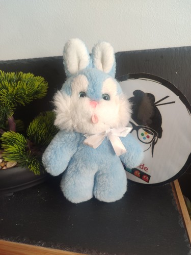 Lapin bleu blanc - bleu, nounours