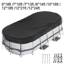 Housse de piscine ovale avec accessoires solides pour coffre-fort pour piscines