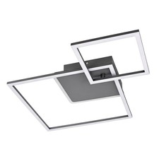 Plafonnier LED 3 Modes D'Éclairage Lampe De Plafond Noire 2100LM 42W