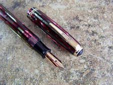Vintage 1940 Parker Sub Deb Duofold  Fountain Pen & Pencil. 14K F Nib. Restored