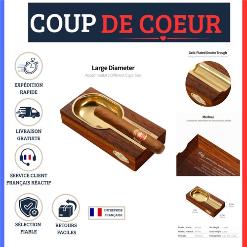 Cendrier cigares bois - cendrier, en