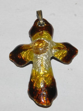 croix vintage en émail de