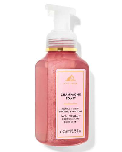 Champagne toast foaming hand - -,