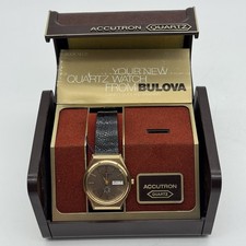 Bulova Accutron Quartz Watch Vintage 80s Fresno Police Service Award With Box