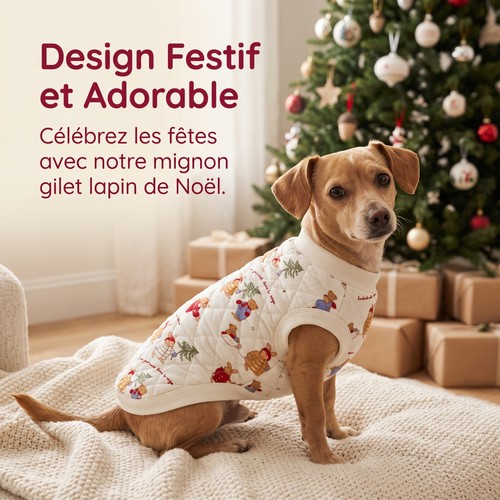 Gilet chien noël lapin - lapin,, pour
