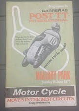 1970 Mallory Park Post T.T. Motor Cycle Race Programme