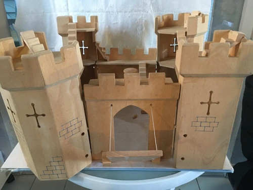 Vintage chateau fort en bois - vintage,