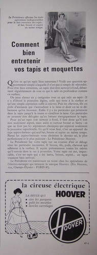 Publicité hoover cireuse - publicitÉ,