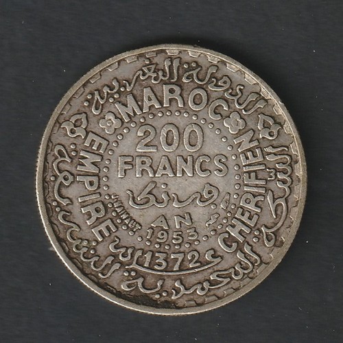 200 francs argent - argent,, maroc