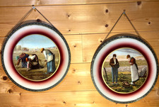 Lot de 2 cadres ronds en verre