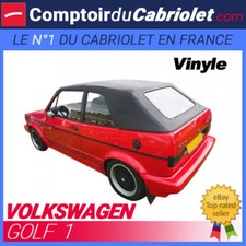 Capote Volkswagen Golf 1 cabriolet - Toile vinyle noire