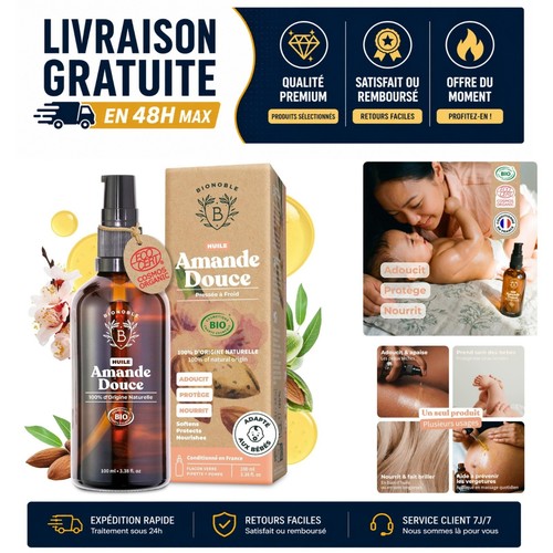 Huile amande douce bio - d'amande,