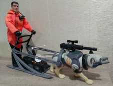 Vintage Action Man POLAR MISSION 1 Figure Dog Sled Electronic Complet BE